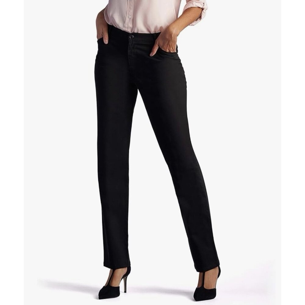 Women's Lee Plus Size Relaxed Fit All Day Straight Leg Pant Size 10 Medium